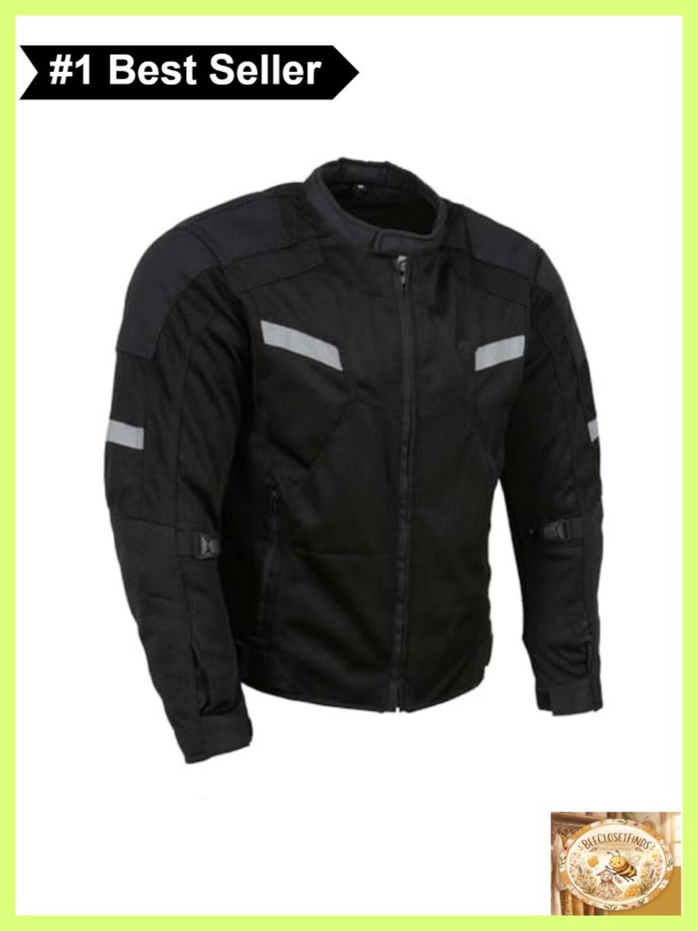 Men's CE Armored All-Season Motorcycle Jacket Textile Mesh Racer